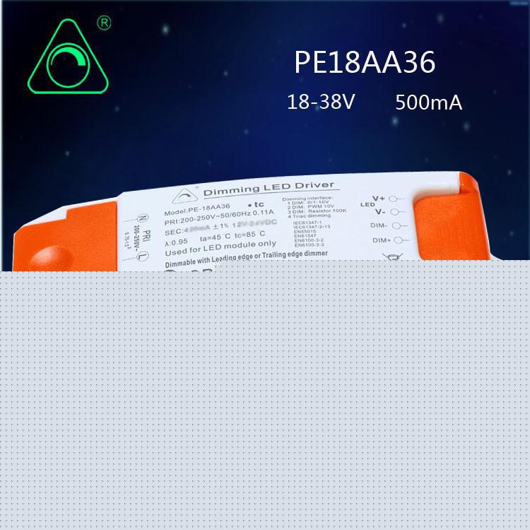 pe18aa36 010v التعتيم تعتيم تعتيم الطاقة أدت إمدادات الطاقة ثلاثة القدرة 18W