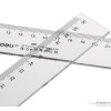 得力6240 塑料透明直尺 40厘米 小学生文具测量工具尺 绘图用仪尺