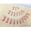 假指甲美甲贴片 新娘拍照成品款20片 多款透明雕花 美甲工具包邮