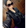 2014新款帅气小外套皮衣女短款机车修身春秋pu皮