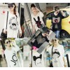 长袖女t恤2014夏装新品打底衫女字母印花蝙蝠衫