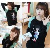 2015外贸新款秋冬韩版女装可爱学院女装印花卫衣 女式卫衣工
