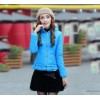 秋冬女装新款女式棉衣韩版修身女式短款棉服时尚蕾丝拼接外套女