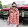 女式棉衣2014秋冬女装新款修身纯色短款棉服女式连帽轻薄保暖