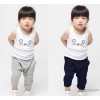 2014最新夏款韩版可爱立体猫咪口袋贴布纯棉背心个性哈伦短裤