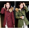 聚酯纤维中长款连帽冬季新款女式羽绒服修身时尚百搭 配貉子毛冬