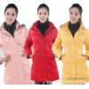 【新品上市】女式羽绒服 毛条貉子毛领 脱卸帽子罗纹领口袖口