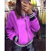 2014欧洲站秋季新款服貂绒棒球上衣运动款帅气女式外套