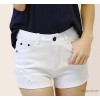 Summer new Korean fan Womens white denim shorts female slim hole levis jeans shorts