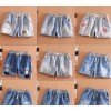 New Womens Vintage slim slim shorts frosted breasted denim shorts female waist thin summer shorts