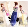 2014 Korean women's new summer sleeveless vest dress Bohemia diamond color Chiffon Skirt