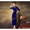 现货中国风知性富贵高雅女装新品精品绣花复古个性华丽缕空旗袍