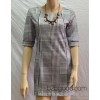 [توصية] لباس السيدات تي شيرت كم قصير ثوب تنورة فستان houndstooth الكلاسيكية