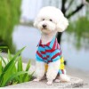 春季新款托马斯条纹背带裤 宠物衣服泰迪宠物用品卡通连体裤服饰