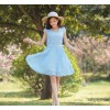 实拍 2014新款女装连衣裙 夏季雪纺蕾丝裙 女装种裙子