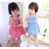 童装2015夏款童裙中小童韩版露背吊带裙 纯棉幼儿园园服尺码