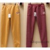 Large size women's casual pants embroidered monkey lamb super thick warm thick sweat pants pants