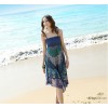 2015 new style of the peacock flower Bohemia skirt National Wind dress irregular skirt