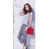 2014 autumn new CBRL all-match loose vertical stripe casual pants pants Haren nine