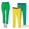 2014 new Korean eight pants female all-match slim stitching pencil pants pants nine female send belt