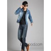 According to Qi men jeans classic Korean Mens nostalgic collocation Slim small straight jeans trouse