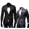 2014韩版男装新品休闲服包扣立领外套英伦格调休闲西装EZ