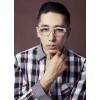 2014夏装新款男装男式韩版修身格子衬衫男士棉格子长袖衬衣衬