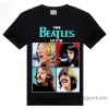 青春潮流外贸男装美国著名摇滚乐队Beatles甲壳虫印花男式