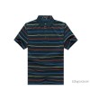 Goldberg summer 2015 men's T-shirt Lapel striped short sleeved mercerized cotton middle-aged men's c