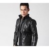 [new] leisure and leather motorcycle leather leather coat cotton men's styles are welcome.