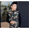 2014 new winter color mosaic thick wool sleeve m male cotton padded jacket men's slim.