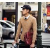 复古原创设计 英伦系列圆形编织男式毛衣 羊绒衫圆领 关注店铺