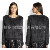 YR728兔毛套头编织外套下摆罗纹收口出口欧美外贸1*1密