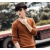 2014潮男式针织衫v领毛衣男韩版加厚 纯色毛衣男打底线衣套