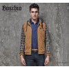 BOSIBIO 2014秋季新款男式夹克 潮男修身可脱卸帽男