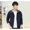 2015春季新品男式夹克针织尼连体帽休闲夹克男士夹克青少年潮