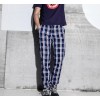 Cotton plaid pants loose version polo men's casual pants pants men long korean wholesale