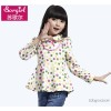 Sugol's children's wear shirt 2014 autumn outfit new girl's shirt sleeve big boy round dot long shir