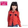 Sugol's children's wear shirts fall with the new 2015 girls shirt sleeve wave points children's cand