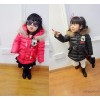 14冬 韩版时尚大貂子毛领羽绒棉童棉衣 女童男童棉衣 童外套