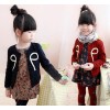 2014新款童装 韩版儿童开衫童针织衫 女童圆领外套  韩版