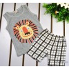 The explosion of Summer Cotton Baby Korean cartoon printed suit vest are suit for children