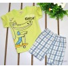 Hot spot cotton baby cartoon small crocodile short suit high-grade suit for children