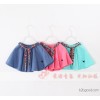 Foreign trade children's wear Xia Xinkuan girls puppy embroidery skirt with belt YF10