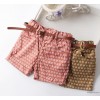 Summer, new products and the European and American children's wear and India plum girl belt shorts