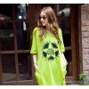 Korean summer Nightgown Pajamas nightdress Nightgown knitted cotton short sleeved ladies leisure one