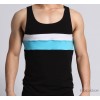 Casual men's vest - black and white and blue color cotton slim vest SEOBEAN Hibbing