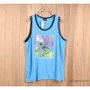 A1047# 外贸库存服装 男式无袖T恤印花背心 运动跑步背