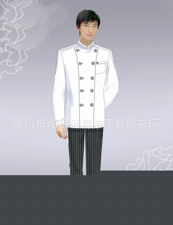 设计定做厨师服 酒店厨师服 中西餐厅厨师工作服定做