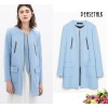 Foreign trade station in Europe 2014 new winter women's wool coat zipper retro dress uniform wi